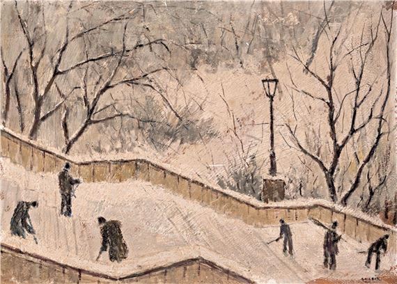 Buda in winter by Ödön Guzsik