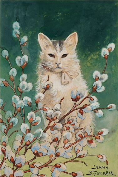 Jenny Nyström | Videkatt (Cat in springtime) | MutualArt