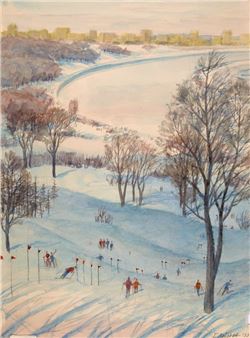 Kolomenskoye. Ski slope - Georgiy Georgievich Lebedev