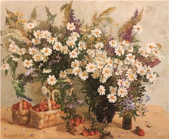 Still life with flowers - N. Busenkov