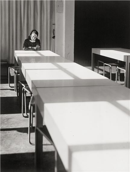 Arndt, GertrudOtti Berger in the canteen on the last day before the Bauhaus shutdown, Dessau by Gertrud Arndt, 1932/printed 1996