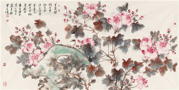 Hibiscus and Bird by Jia Guangjian, 2010
