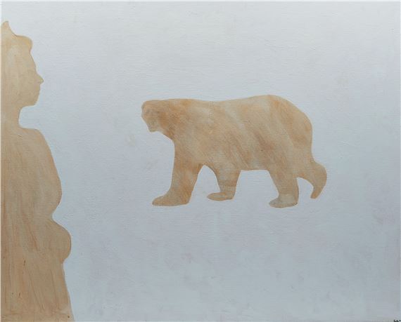 Queen and Polar Bear by Charles Pachter, 1973