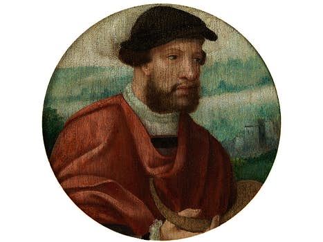 Barthel Bruyn the Elder | PORTRAIT OF A MAN HOLDING HORN IN HIS HANDS ...