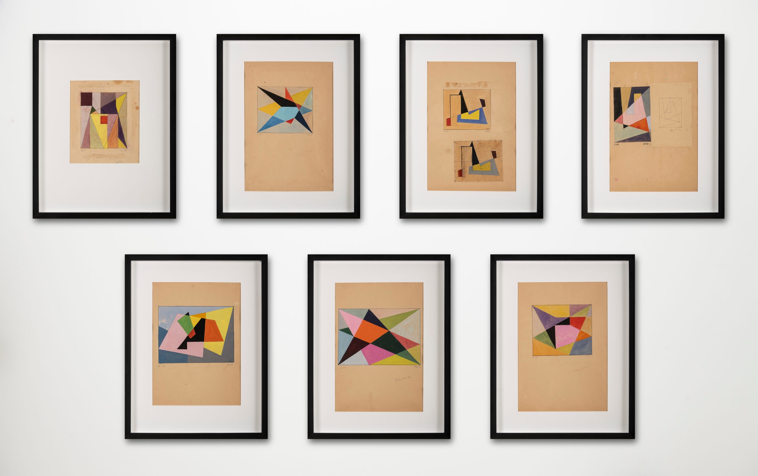 Artwork by Juan Melé, Seven Works: ESTUDIO I, Made of Tempera on paper