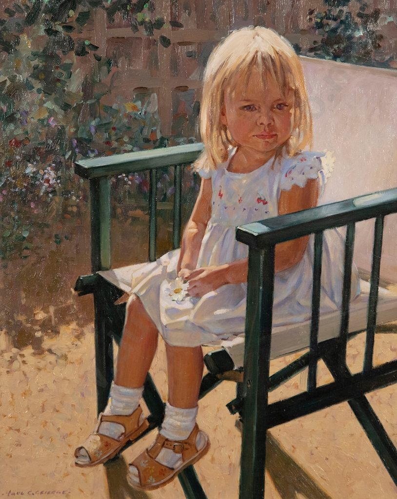 Artwork by Paul S. Gribble, Girl with Daisy, Made of oil on canvas