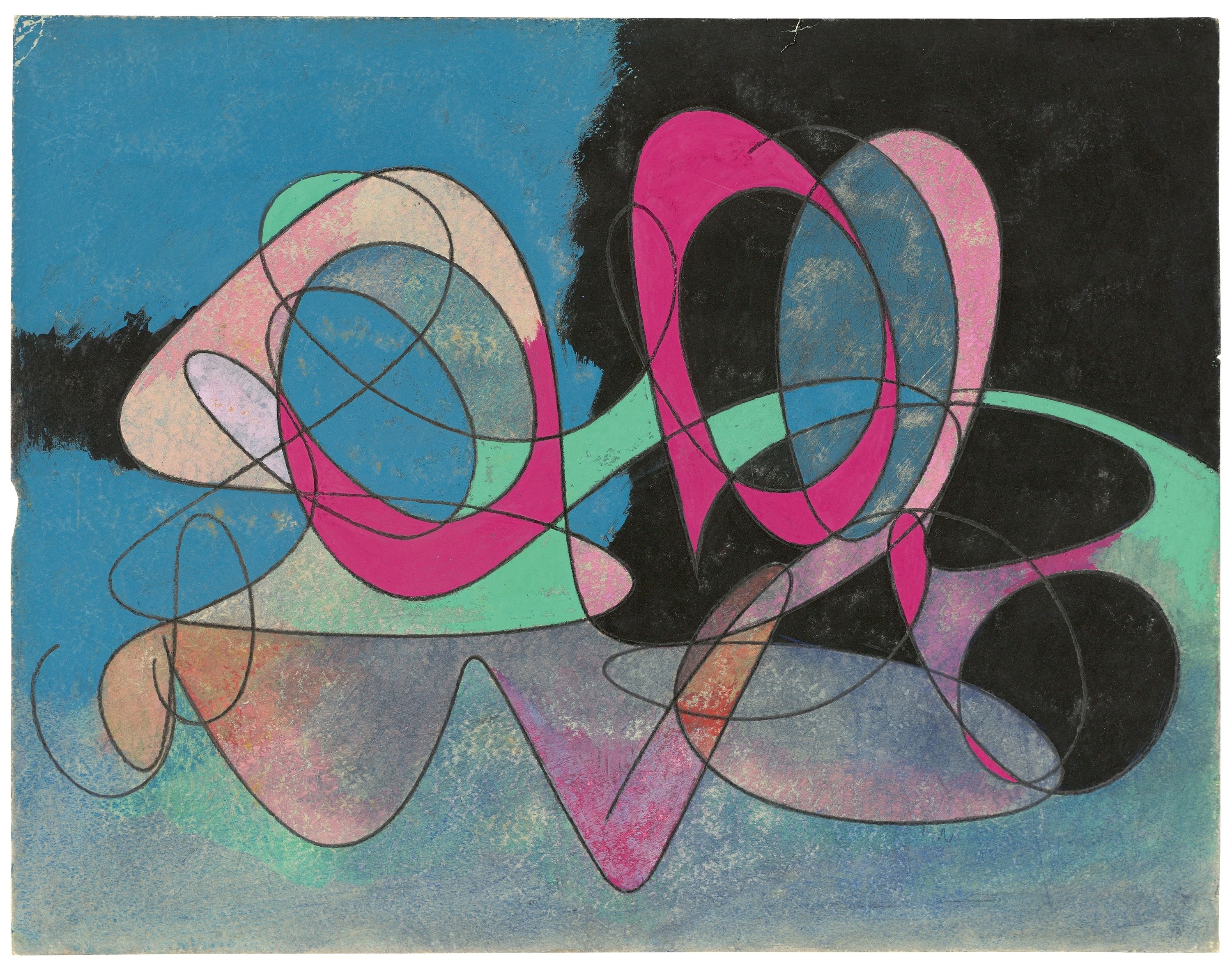 Artwork by Theodor Werner, Untitled, Made of Tempera and pencil on heavy wove paper