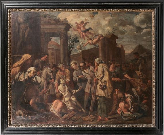 Roman School, 17th Century | Monk healing the sick | MutualArt