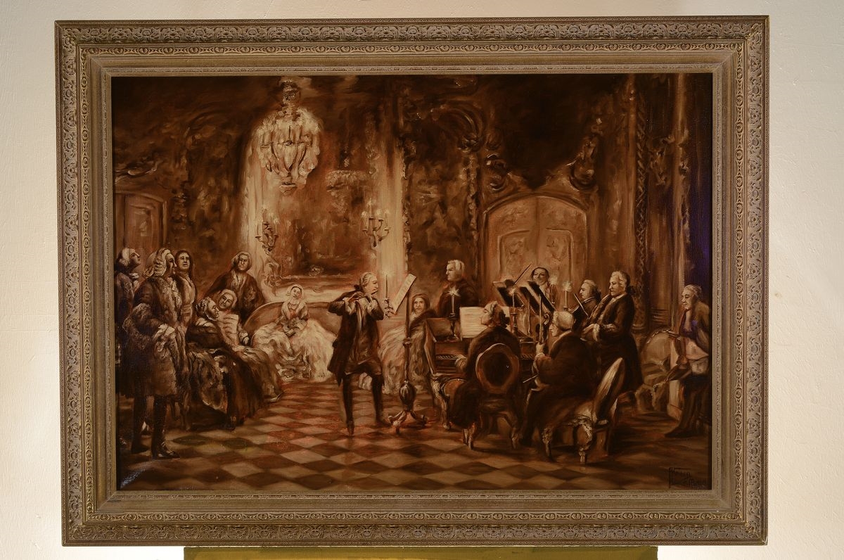 Adolph von Menzel copy after Adolph von Menzel's painting Flute