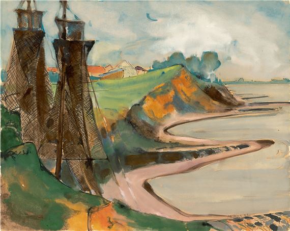 An der Elbe bei Dömitz by Max Kaus, 1932