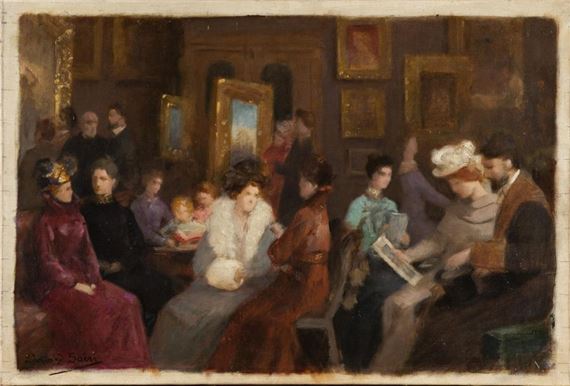 Visite à l'atelier by Edouard Alexandre Sain