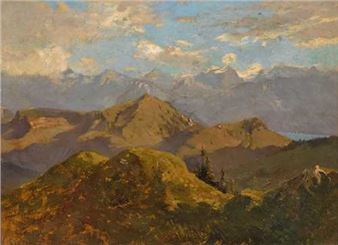 Mountain landscape - Eugene Sordet