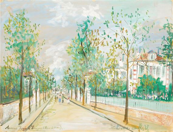 Maurice Utrillo、LANNOIS(SEINE ET OISE) Sannois (seine-et-oise) Artwork By Maurice Utrillo Oil