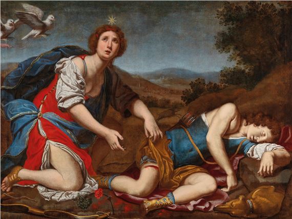 The Death of Adonis by Lorenzo Lippi, dated 1629