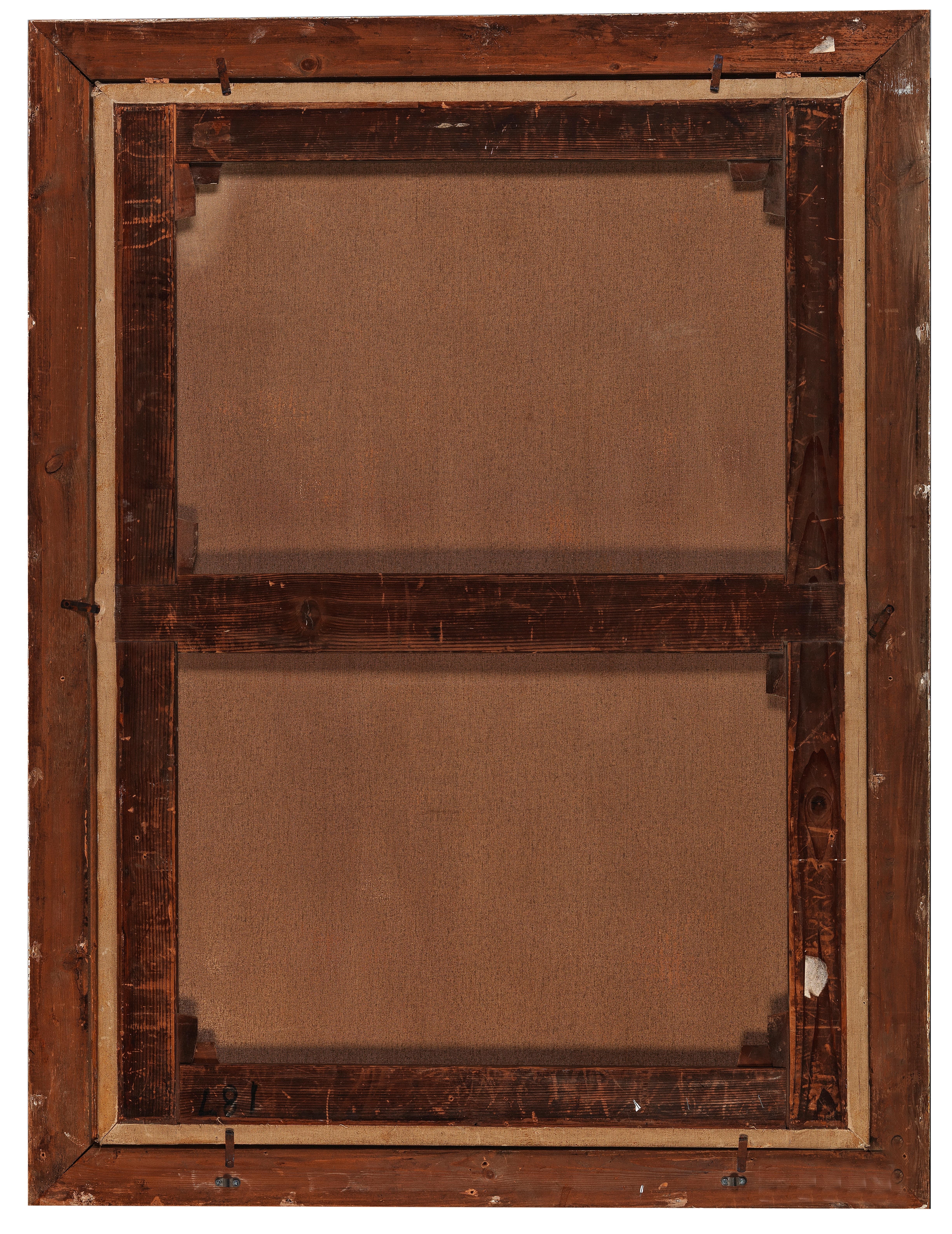 Artwork by Pierre Antoine Patel, A classical landscape with figures and Roman ruins, Made of oil on canvas