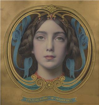 Portrait of Jacqueline Welden Hawkins, daughter of the artist by Louis Welden Hawkins, 1907