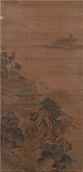 Landschaft mit Palastgebäude by Qiu Ying