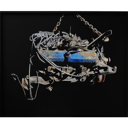 LE MOTEUR (NATURE MORTE EN CLAIR-OBSCUR) by Serge Lemonde, 2016