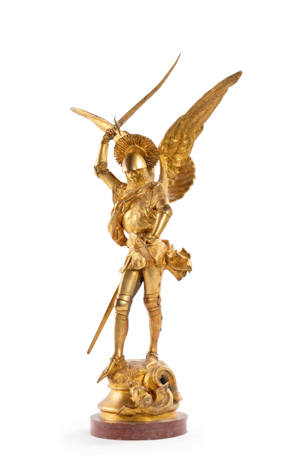 Statuette Archange Saint Michel En Résine - 30,5 Cm - Décoration Religieuse Détaillée Par George S. Chen Imports