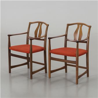 Vidar Malmsten palisander / rosewood arm chairs - Vidar Malmsten