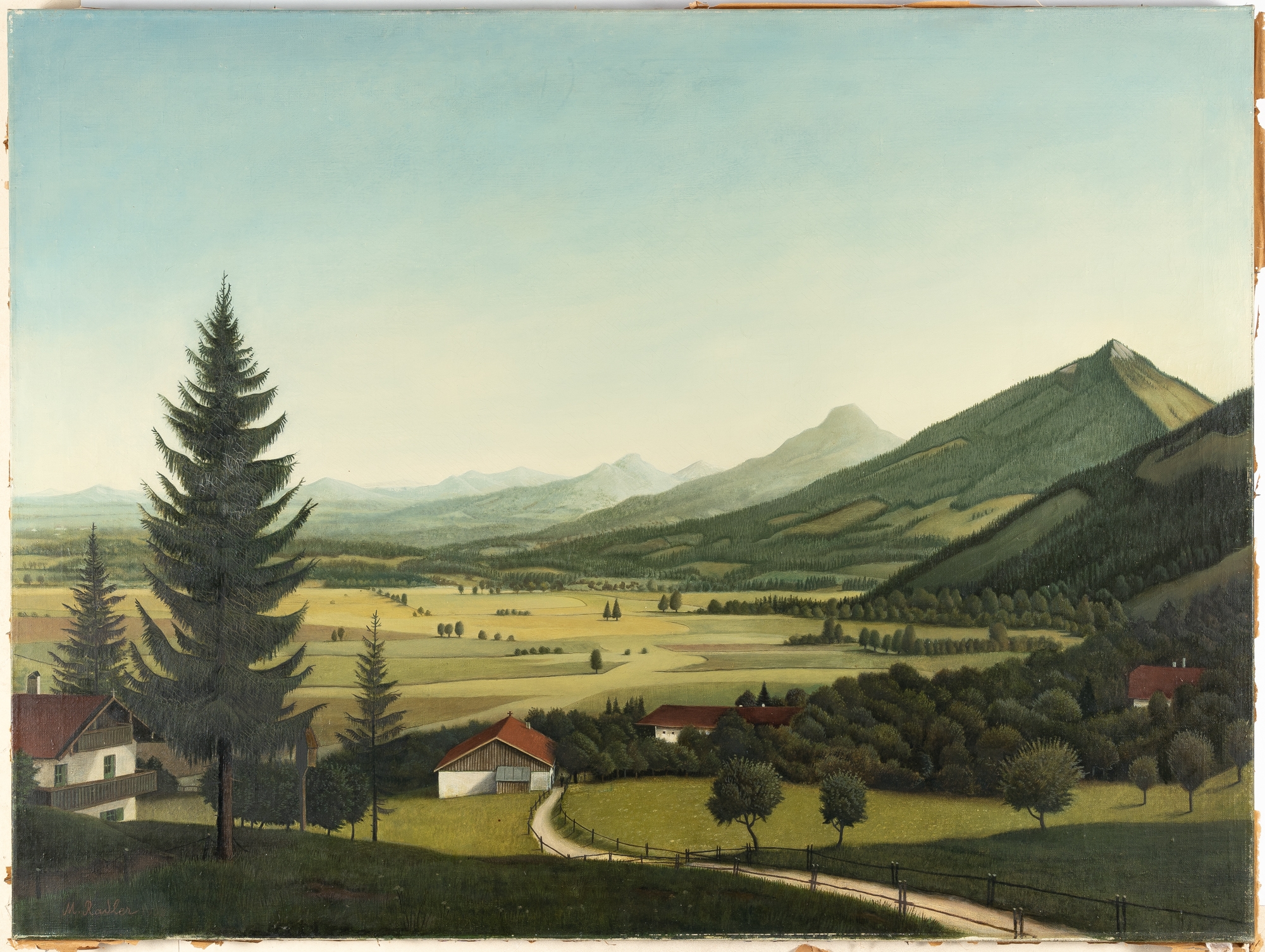 Artwork by Max Radler, Landscape near Lippertskirchen, Made of Oil on canvas
