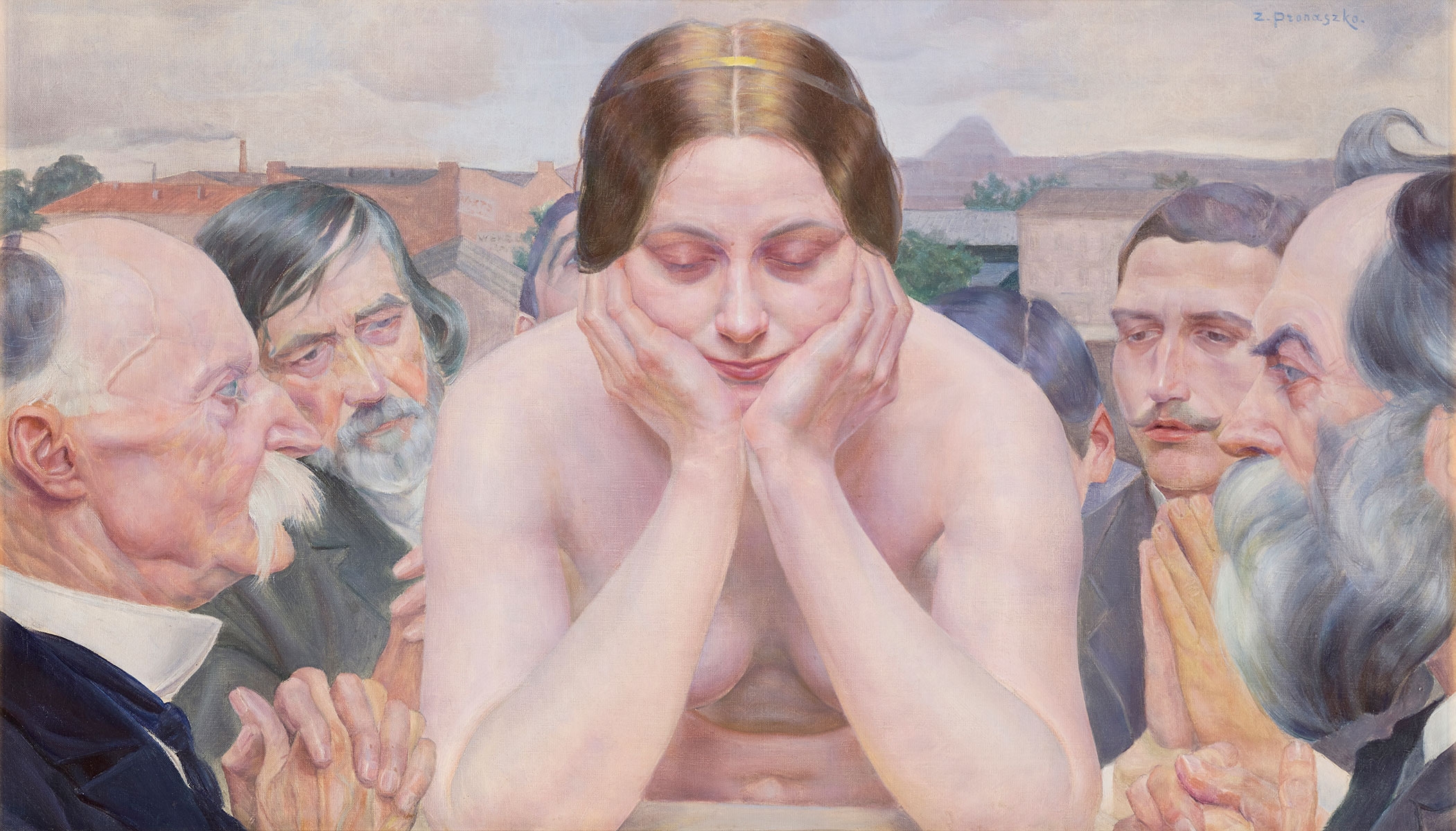 Artwork by Zbigniew Pronaszko, Złoty cielec, Made of oil on canvas