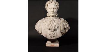 Idealized portrait of Emperor Napoleon I in coronation costume - Jean Baptiste Claude Eugène Guillaume