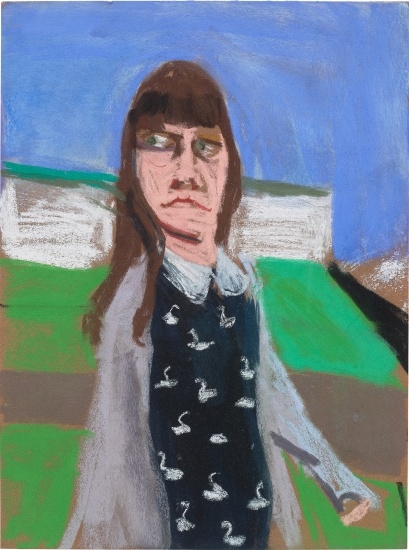 Artwork by Chantal Joffe, Esme in Warrior Square, Made of pastel on paper