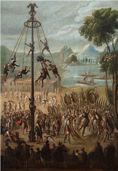 The Volador dance - Colonial School, 17th Century