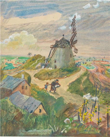 "Windmühle in Retz" by Oskar Laske