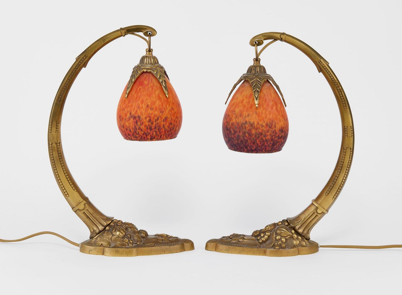 Charles Ranc | Two Works: Paire de lampes de chevet d’époque Art ...