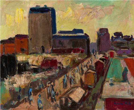 Strassenszene in Paris by Carl Walter Liner, 1939