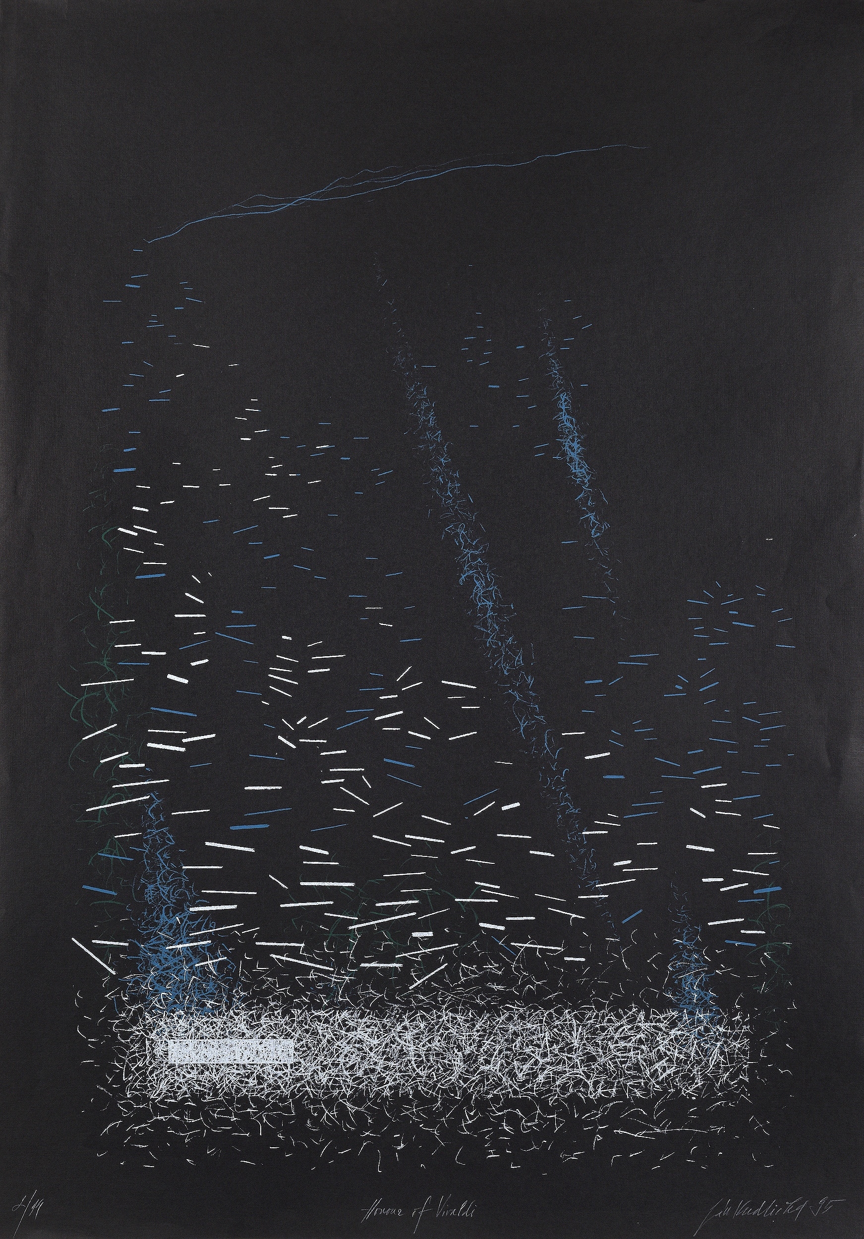 Artwork by Ján Kudlička, HONOUR OF VIVALDI, Made of serigraph