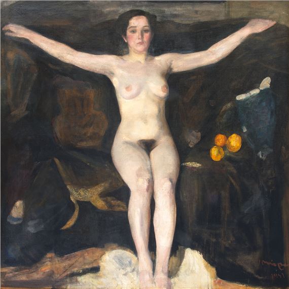 NU AU CANAPÉ by Yiannis Moralis, 1947