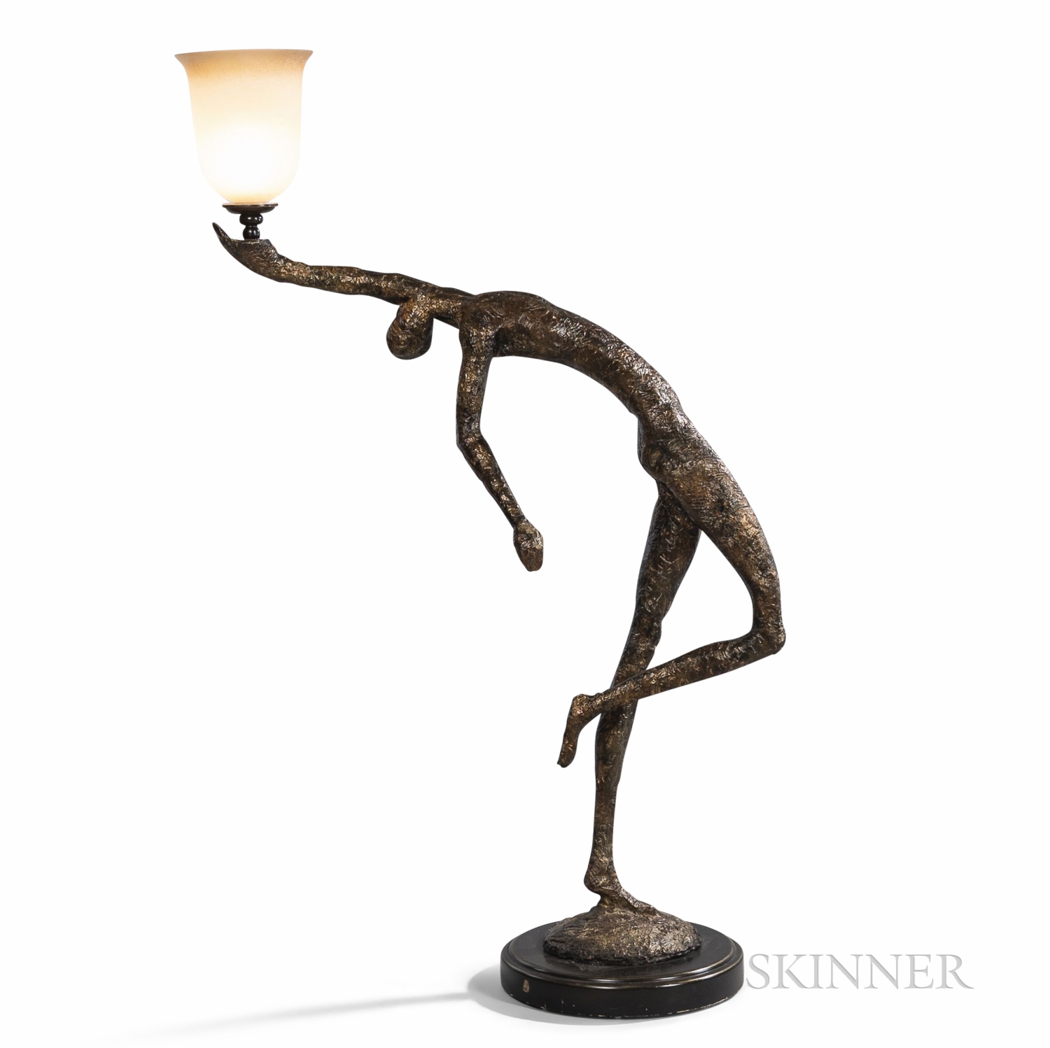Alberto Patinated Metal Figural Floor Lamp MutualArt