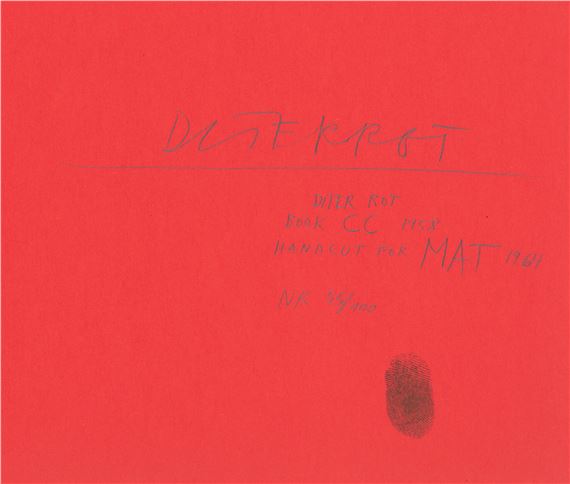 Dieter Roth | Book CC | MutualArt