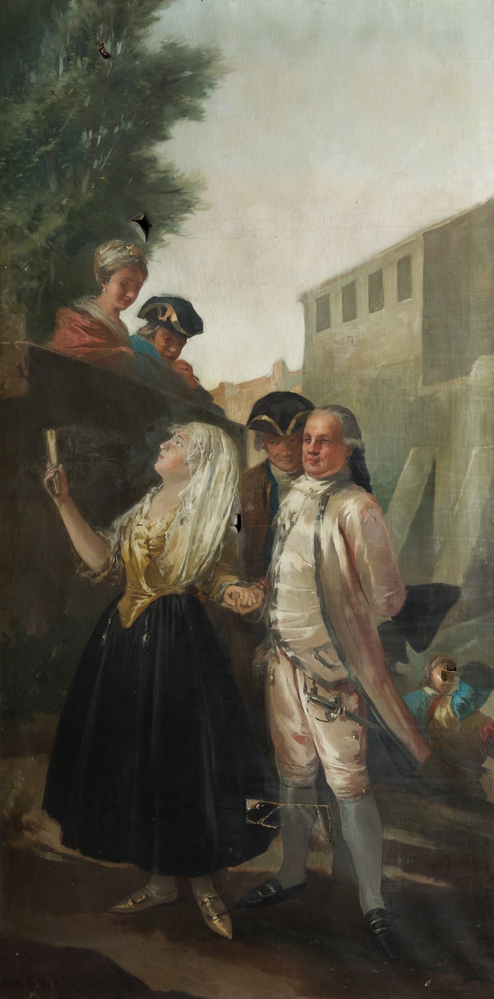 Artwork by Francisco Javier Amerigo y Aparici, EL MILITAR Y LA SEÑORA, Made of OIL ON CANVAS