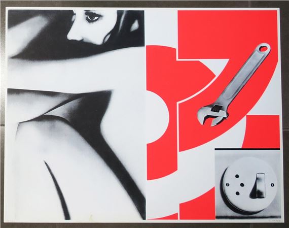 Klasen Peter Composition With Wrench Switch And Nude Circa 1970 Mutualart
