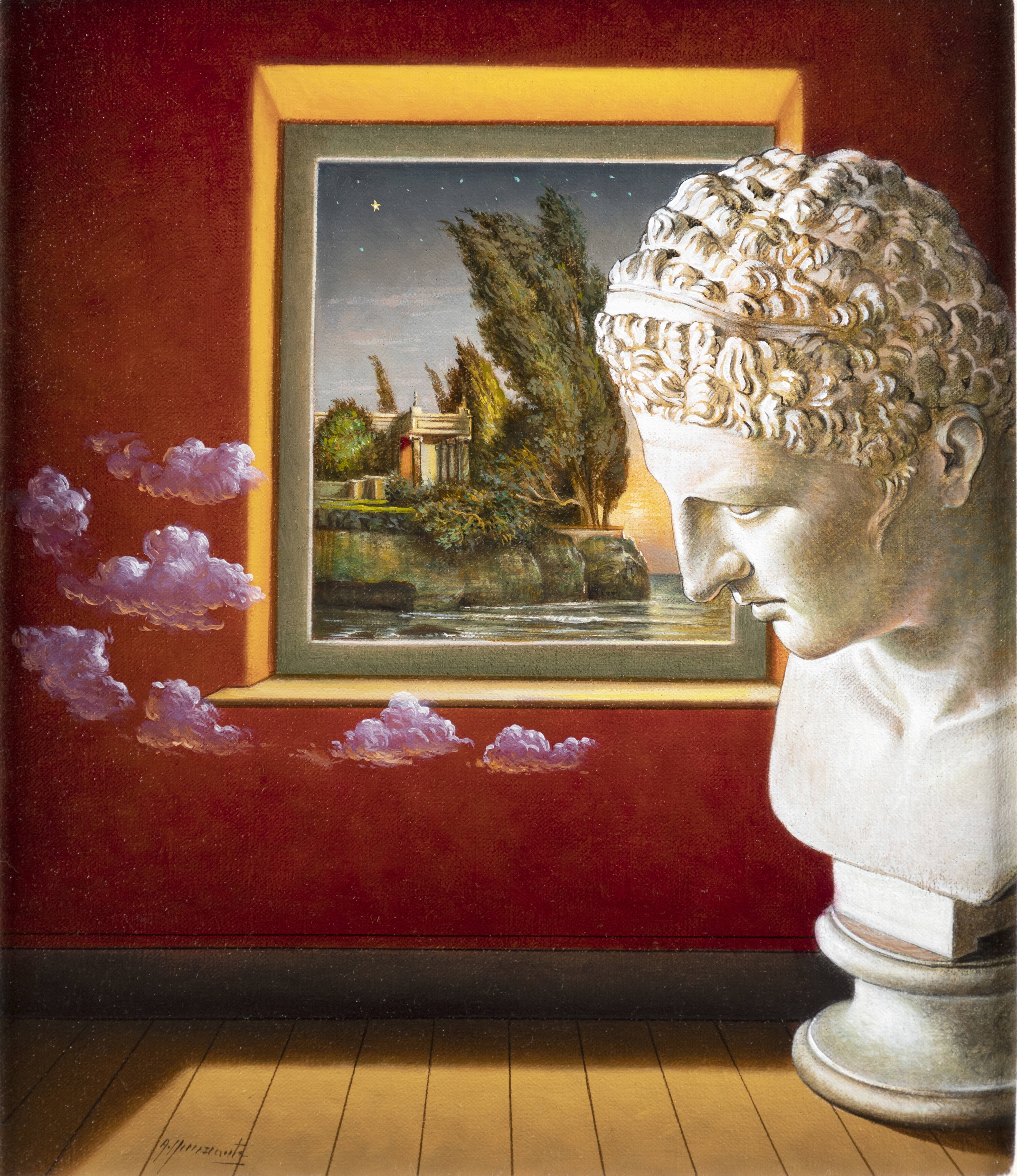Artwork by Antonio Nunziante, I sogni come le nuvole, Made of oil on canvas