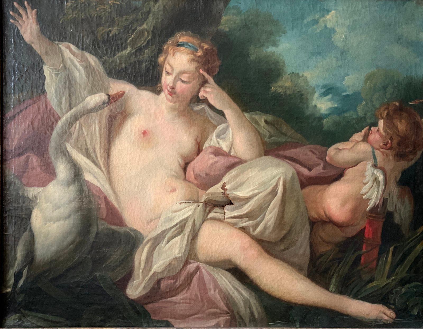 Leda and the Swan by French School, 18th Century