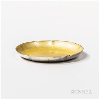 Enameled Floriform Silver Dish - Gertrude Twichell