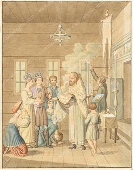 Six Works: «Les Finlandais», «Le baptême», «La Princesse des Voguis», «Les Tatares sayons», «Les Lapons», «Le mariage russe». - Emel'ian Mikhailovich Korneev