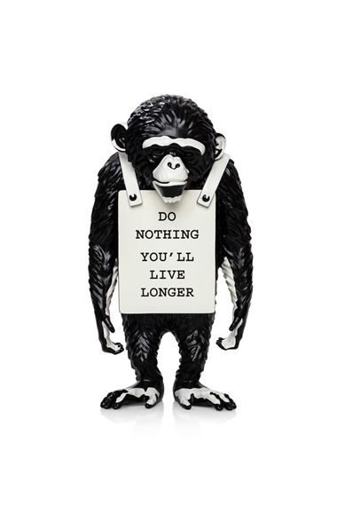 Medicom Toy | Monkey (Black) Do nothing you'll live longer (2016