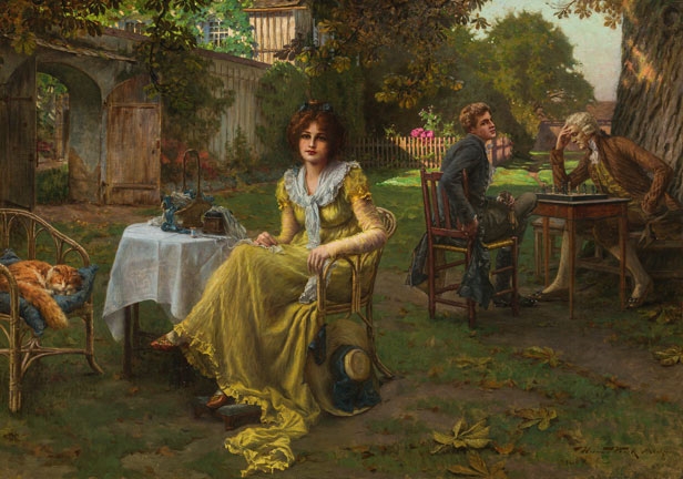 Playing a game of chess by Hermann Koch