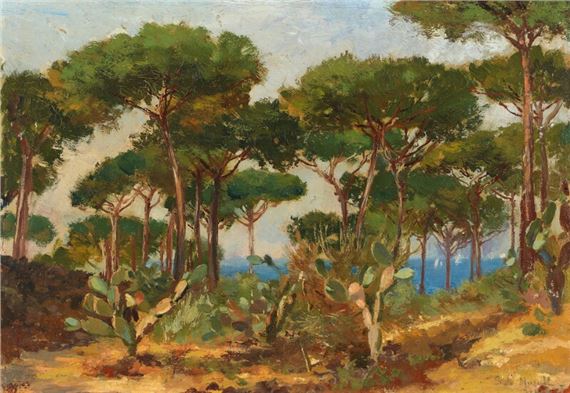 A view to the sea from the island Ischia near Naples by Sophia de Muralt, 1912