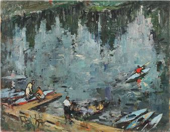 Kayaks on the Lake (Central Park in Cluj) - Teodor Harșia
