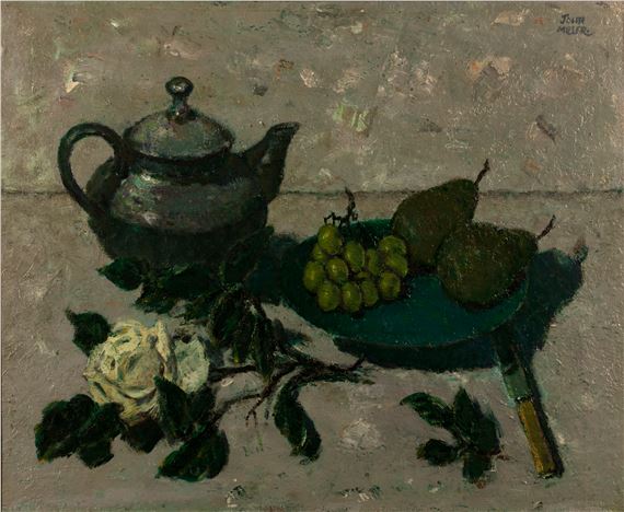 Still Life with Teapot and Grapes by John Miller