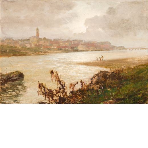 Fiume in piena by Giovanni Secchi