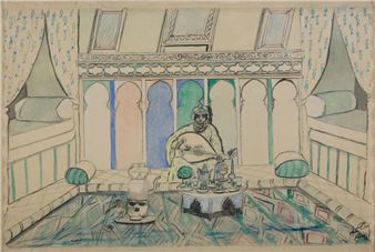 Joueuse de luth - Mohammed Ben Ali R'bati