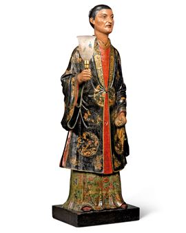 A REGENCY POLYCHROME-PAINTED PLASTER NODDING CHINESE FIGURE - Giovanni Domenico Giannelli